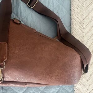 Brown sling bag